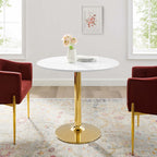 EEI-4544-GLD-WHI Verne 35" Dining Table by Modway