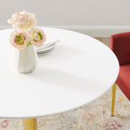 EEI-4544-GLD-WHI Verne 35" Dining Table by Modway