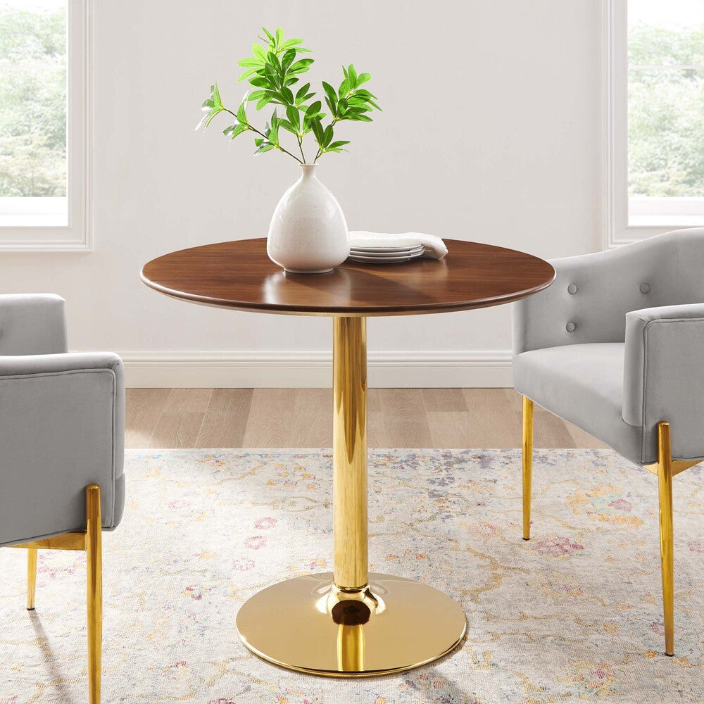 EEI-4550-GLD-WAL Verne 35" Dining Table by Modway
