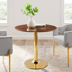 EEI-4550-GLD-WAL Verne 35" Dining Table by Modway