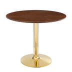 EEI-4550-GLD-WAL Verne 35" Dining Table by Modway