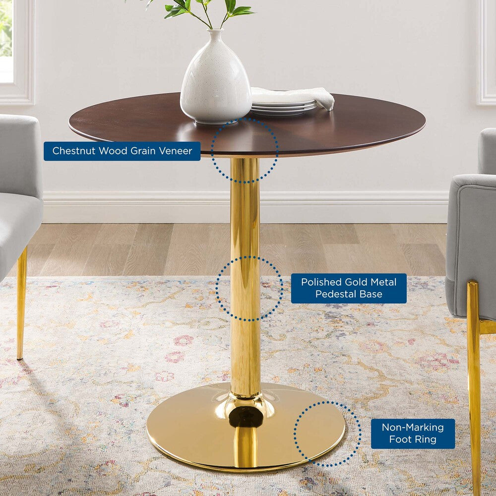 EEI-4738-GLD-CHE Verne 35" Dining Table by Modway