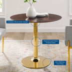 EEI-4738-GLD-CHE Verne 35" Dining Table by Modway