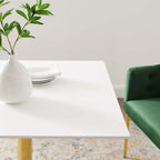 EEI-4547-GLD-WHI Verne 35" Square Dining Table by Modway