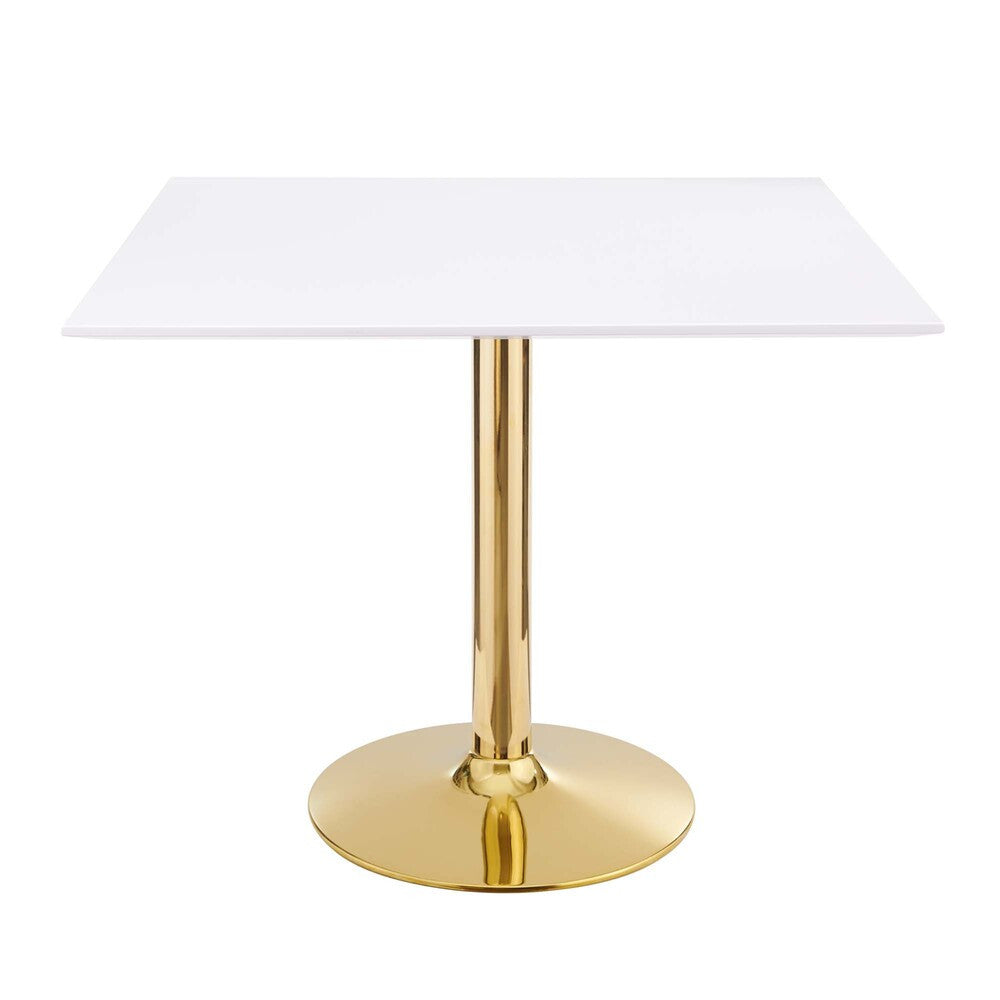 EEI-4547-GLD-WHI Verne 35" Square Dining Table by Modway