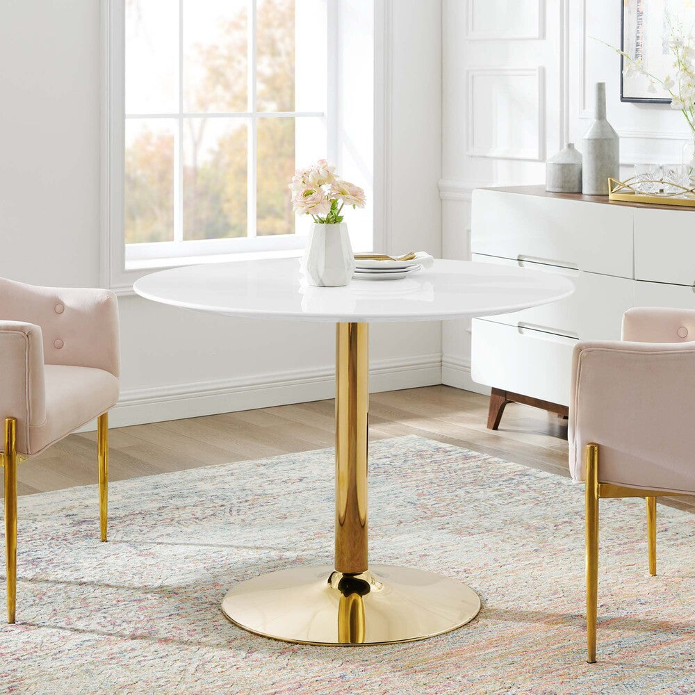 EEI-4748-GLD-WHI Verne 40" Dining Table by Modway