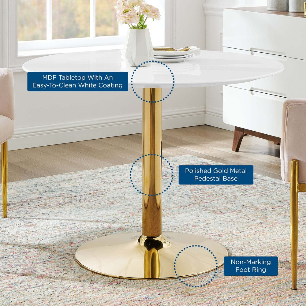 EEI-4748-GLD-WHI Verne 40" Dining Table by Modway