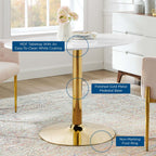 EEI-4750-GLD-WHI Verne 48" Oval Dining Table by Modway