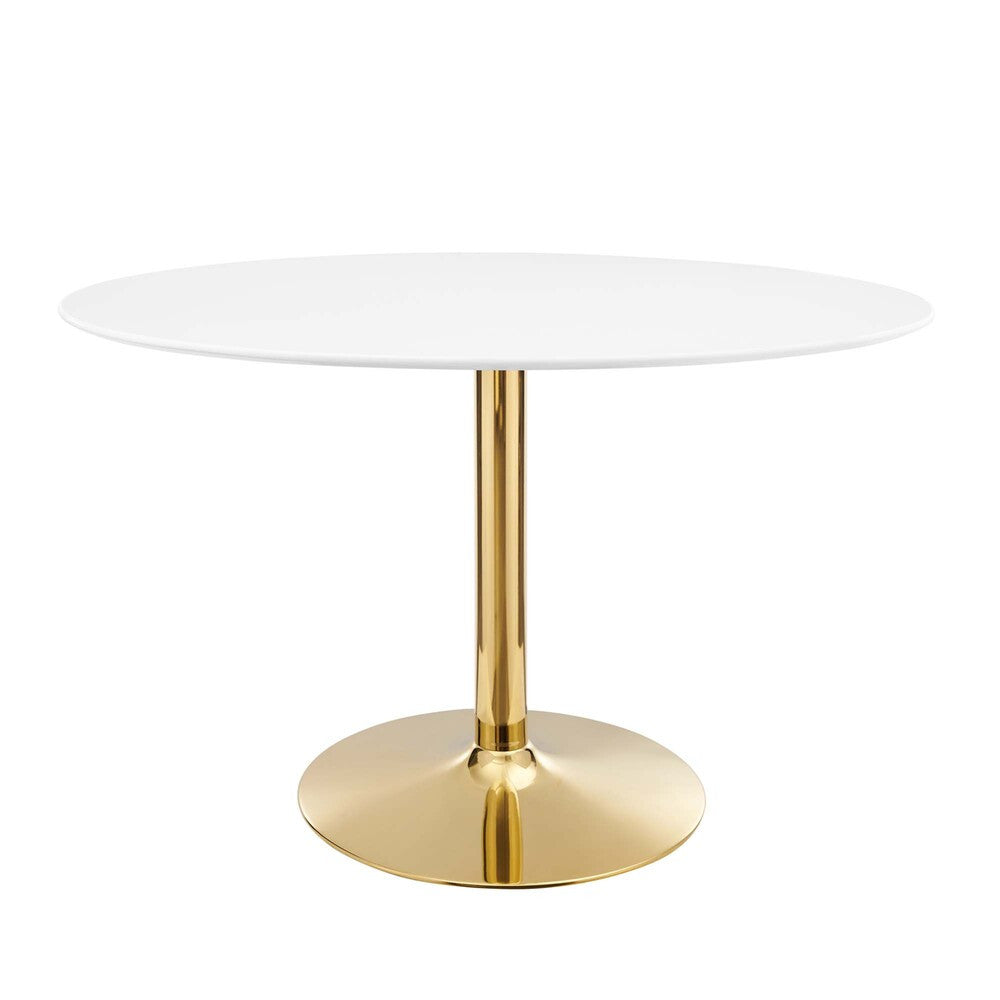 EEI-4750-GLD-WHI Verne 48" Oval Dining Table by Modway