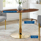 EEI-4751-GLD-WAL Verne 48" Oval Dining Table by Modway