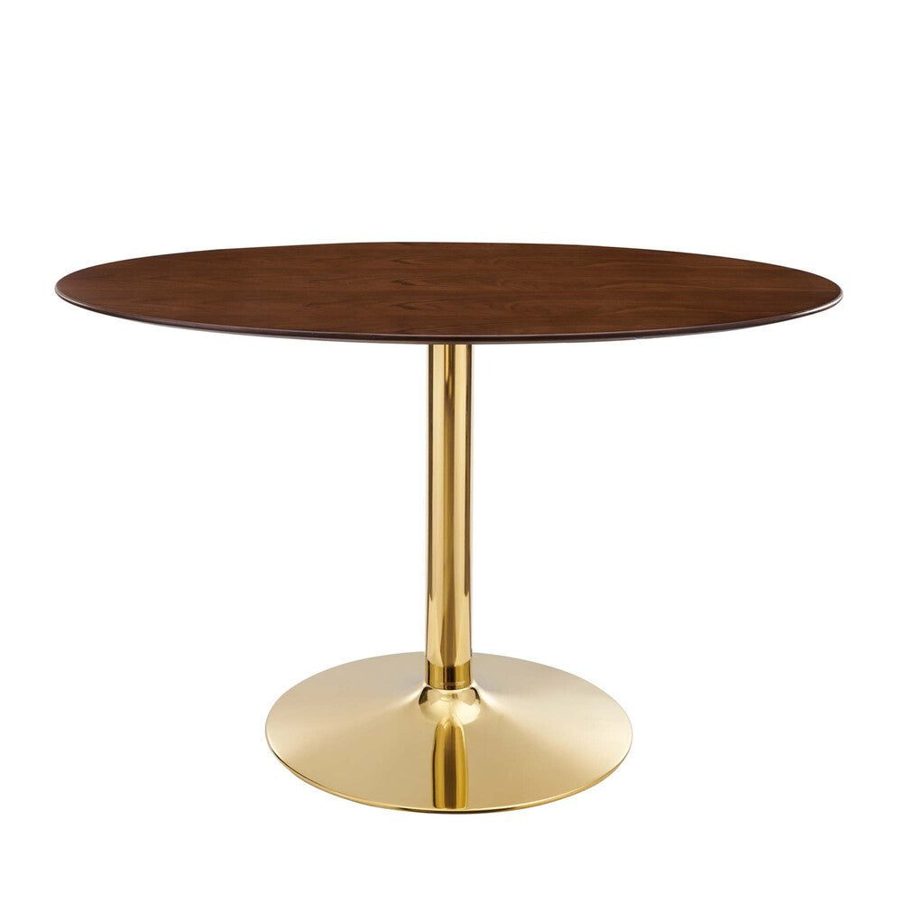 EEI-4751-GLD-WAL Verne 48" Oval Dining Table by Modway