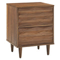 Modway MOD-7080-WAL Vespera 2-Drawer Nightstand Walnut