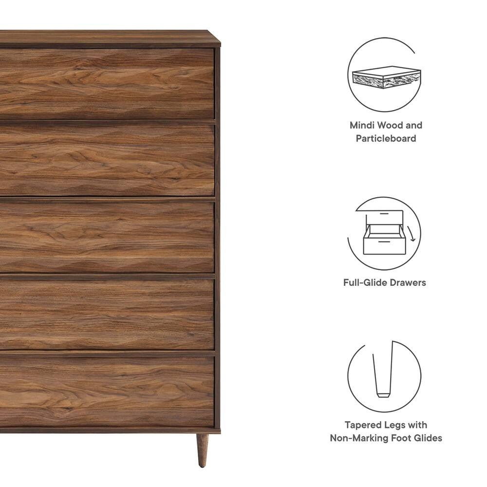 MOD-7082-WAL Vespera 5-Drawer Chest by Modway