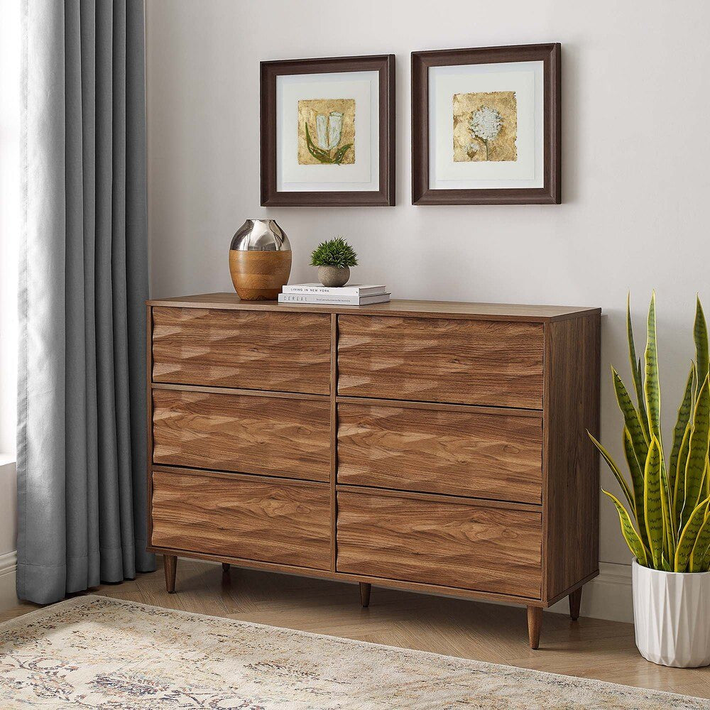 MOD-7083-WAL Vespera 6-Drawer Dresser by Modway