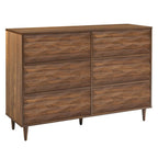 Modway MOD-7083-WAL Vespera 6-Drawer Dresser Walnut