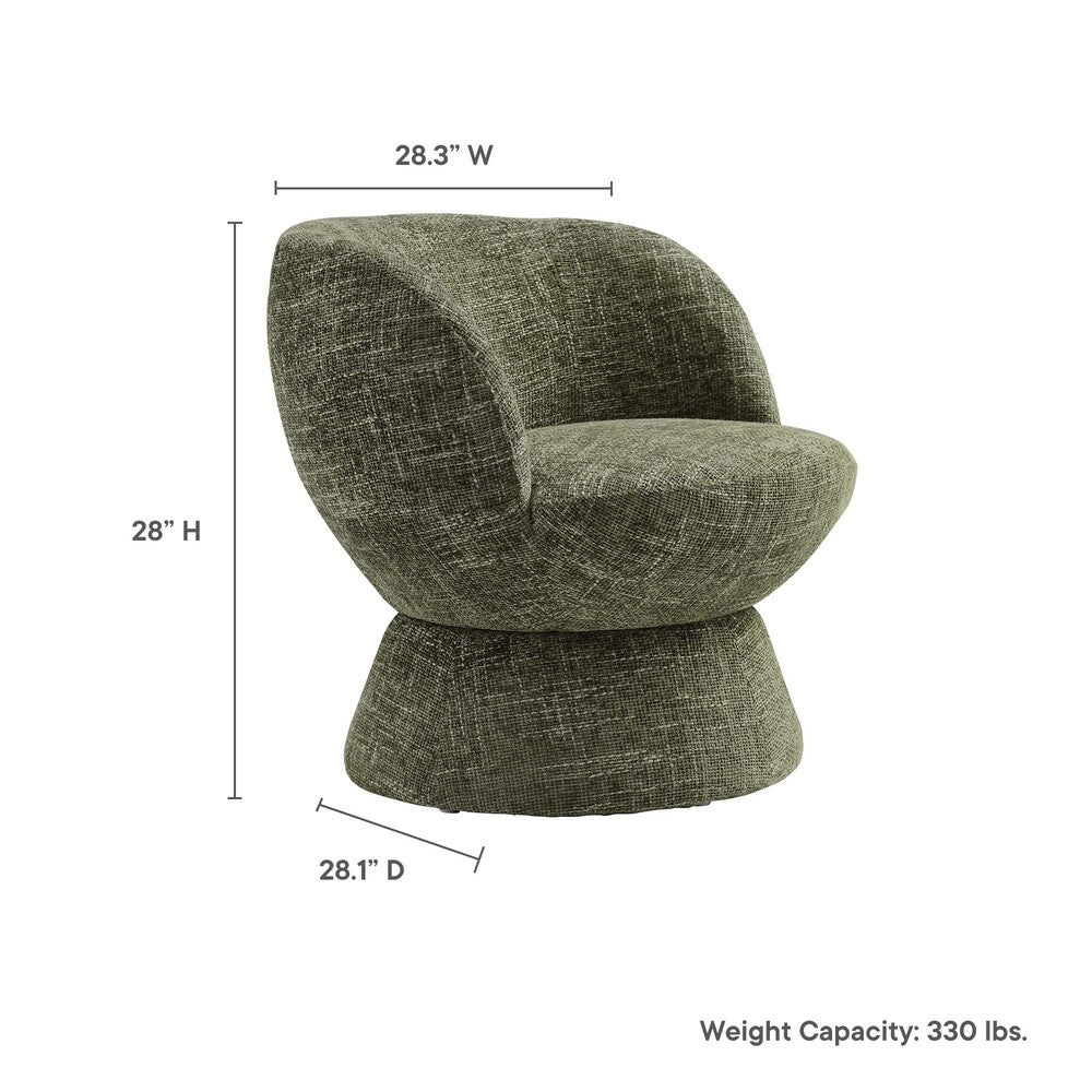 Modway Vesta Chenille Fabric Upholstered Swivel Chair by Modway-EEI-6863