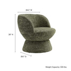 Modway Vesta Chenille Fabric Upholstered Swivel Chair by Modway-EEI-6863