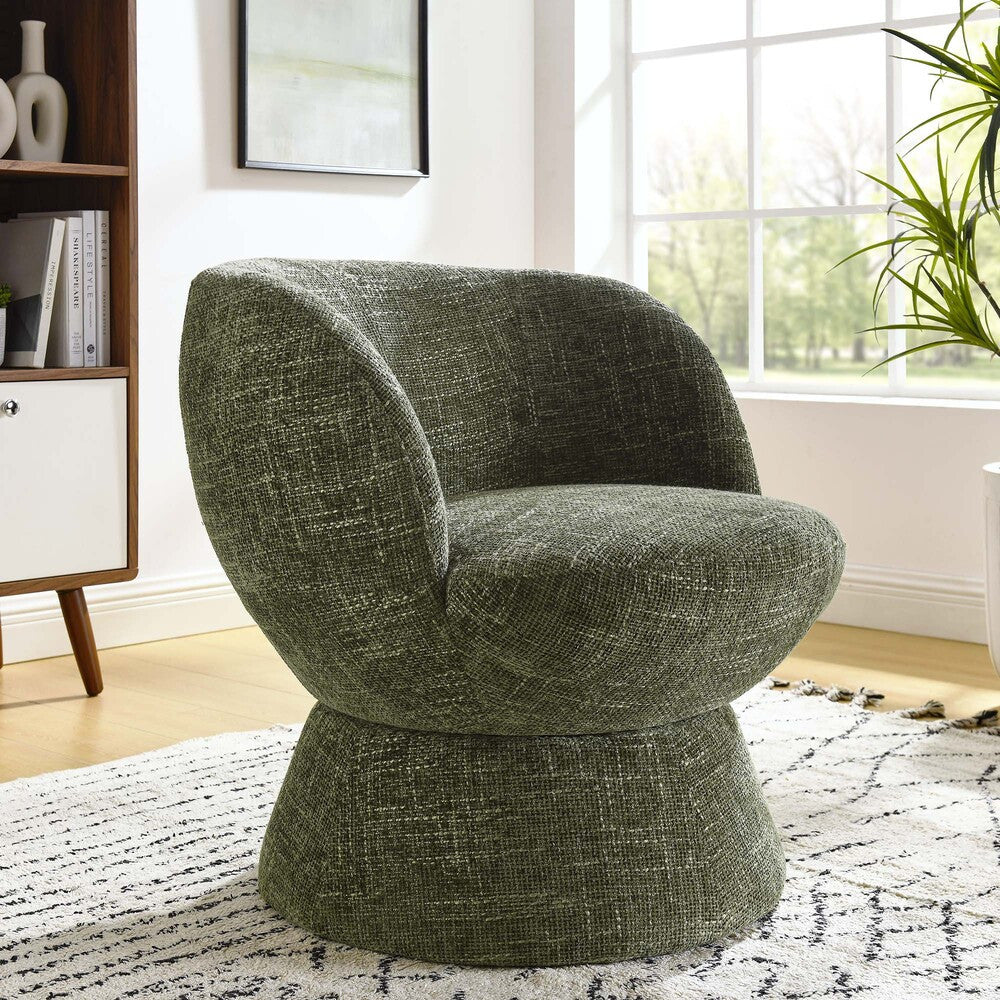 Modway Vesta Chenille Fabric Upholstered Swivel Chair by Modway-EEI-6863