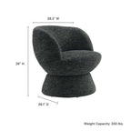 Modway Vesta Chenille Fabric Upholstered Swivel Chair by Modway-EEI-6863