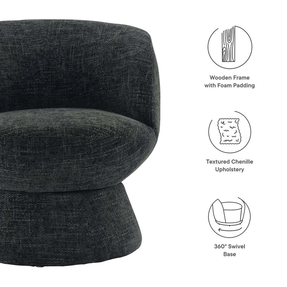Modway Vesta Chenille Fabric Upholstered Swivel Chair by Modway-EEI-6863