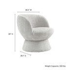 Modway Vesta Chenille Fabric Upholstered Swivel Chair by Modway-EEI-6863