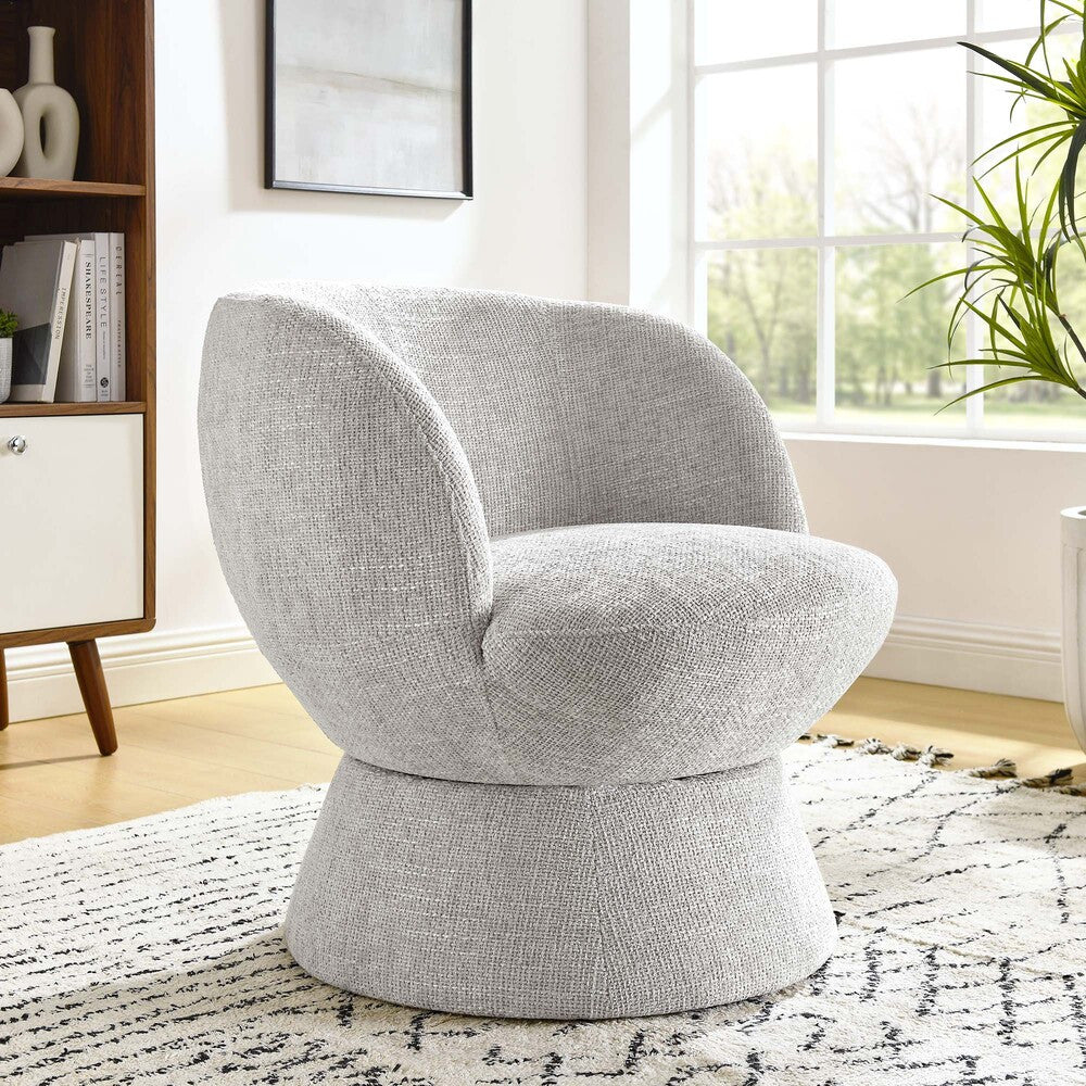 Modway Vesta Chenille Fabric Upholstered Swivel Chair by Modway-EEI-6863