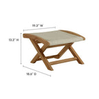 EEI-6938 Vienna 2-Piece Outdoor Patio Teak and Rope Folding Accent Lounge Chair and Ottoman Set by Modway