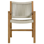 EEI-6936 Vienna 3-Piece Outdoor Patio Teak and Rope Armchairs with Folding Side Table by Modway