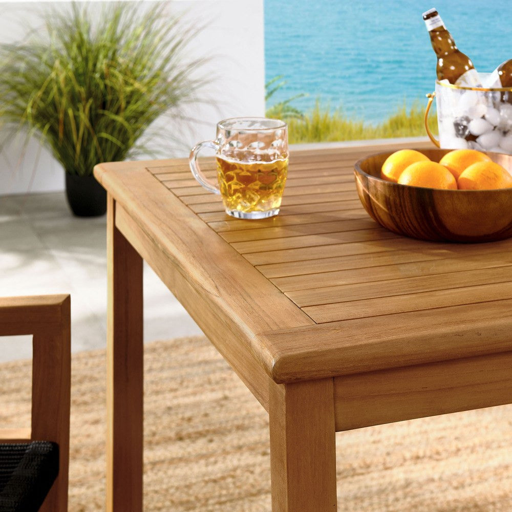EEI-6940 Vienna 3-Piece Outdoor Patio Teak and Rope Dining Set with Armchairs by Modway
