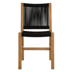 EEI-6939 Vienna 3-Piece Outdoor Patio Teak and Rope Dining Set with Armless Chiars by Modway