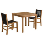 EEI-6939 Vienna 3-Piece Outdoor Patio Teak and Rope Dining Set with Armless Chiars by Modway