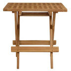 EEI-6937 Vienna 3-Piece Outdoor Patio Teak and Rope Folding Lounge Chairs and Side Table by Modway