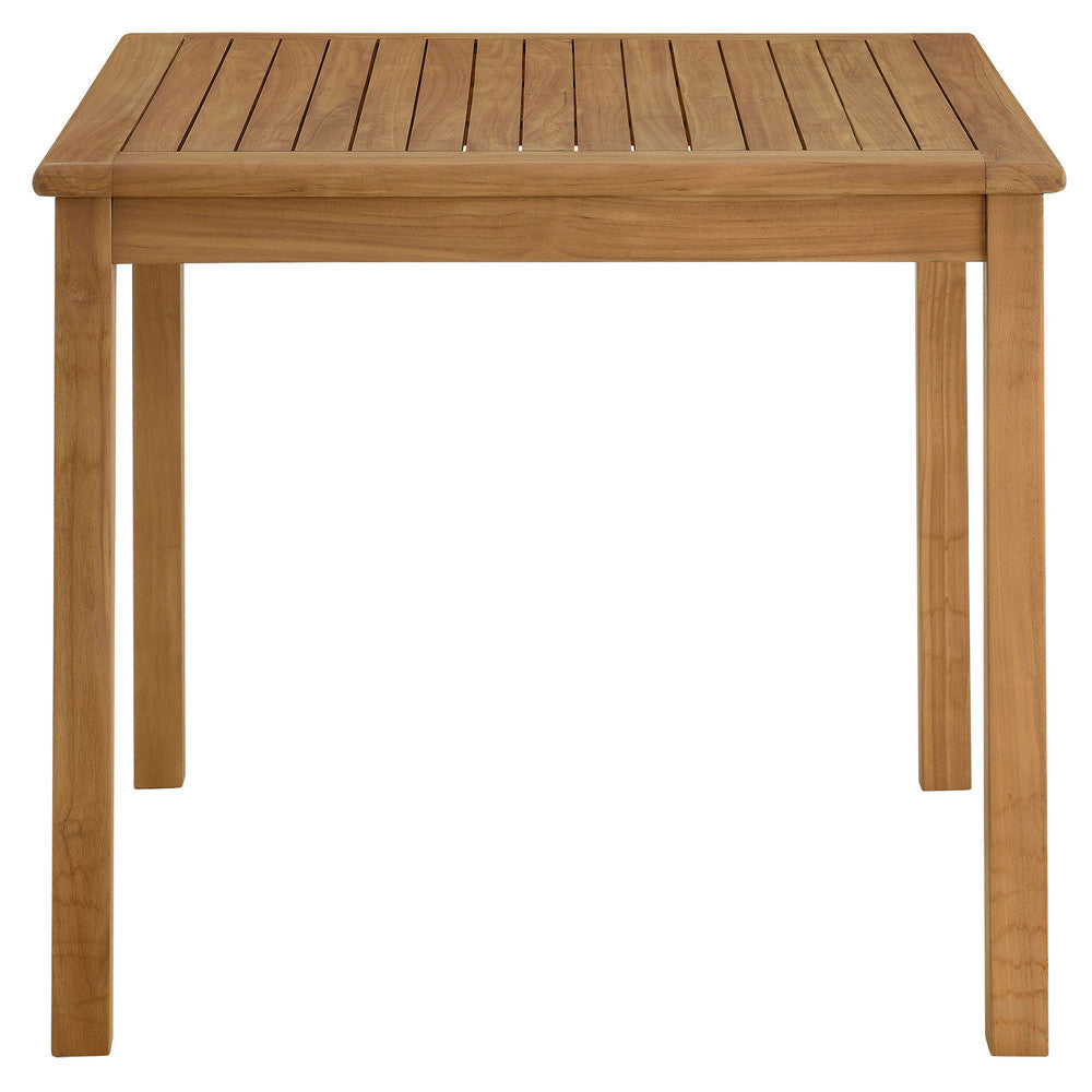 EEI-6814-NAT Vienna 34" Square Outdoor Patio Teak Wood Dining Table by Modway