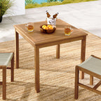 EEI-6814-NAT Vienna 34" Square Outdoor Patio Teak Wood Dining Table by Modway