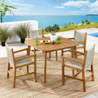 EEI-6935 Vienna 5-Piece Outdoor Patio Teak and Rope Dining Set with Armchairs by Modway
