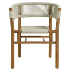 EEI-6933 Vienna 5-Piece Outdoor Patio Teak and Rope Dining Set with Curved-Back Armchairs by Modway