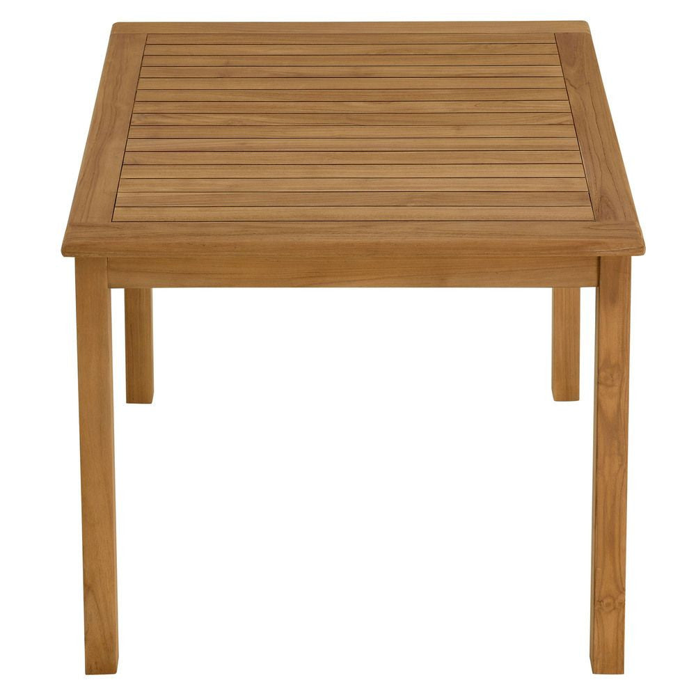 EEI-6932 Vienna 5-Piece Outdoor Patio Teak Wood Dining Set with Rope Folding Chairs by Modway