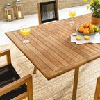 EEI-6928 Vienna 7-Piece Outdoor Patio Teak and Rope Dining Set by Modway