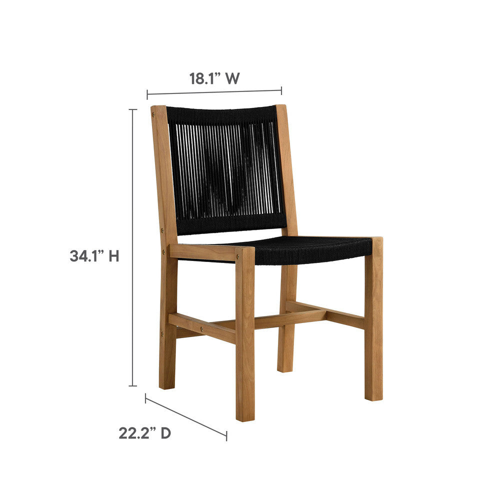 EEI-6928 Vienna 7-Piece Outdoor Patio Teak and Rope Dining Set by Modway