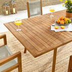 EEI-6928 Vienna 7-Piece Outdoor Patio Teak and Rope Dining Set by Modway