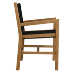 EEI-6929 Vienna 7-Piece Outdoor Patio Teak and Rope Dining Set with Armchairs by Modway