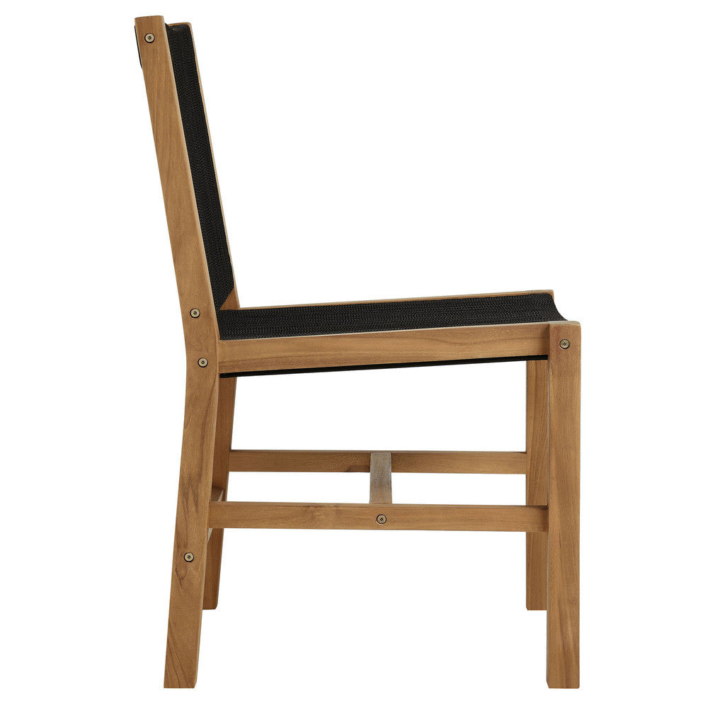EEI-6927 Vienna 7-Piece Outdoor Patio Teak and Rope Dining Set with Armless Chairs by Modway