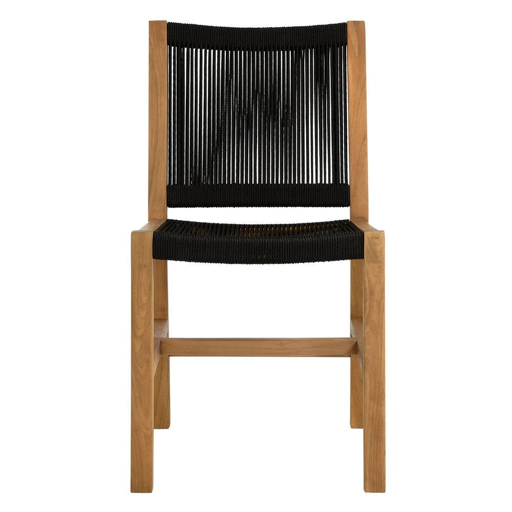 EEI-6927 Vienna 7-Piece Outdoor Patio Teak and Rope Dining Set with Armless Chairs by Modway