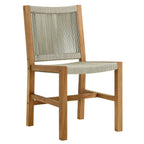 EEI-6927 Vienna 7-Piece Outdoor Patio Teak and Rope Dining Set with Armless Chairs by Modway