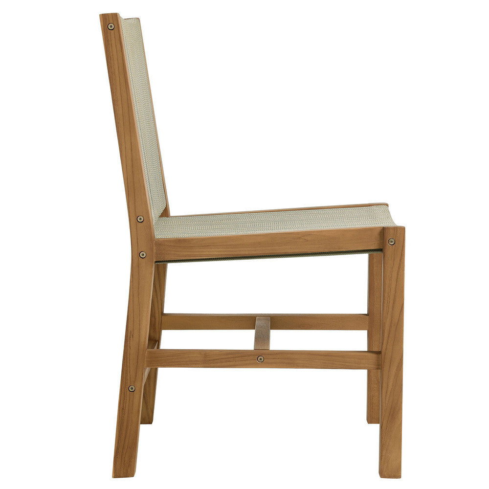EEI-6927 Vienna 7-Piece Outdoor Patio Teak and Rope Dining Set with Armless Chairs by Modway
