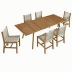 EEI-6927 Vienna 7-Piece Outdoor Patio Teak and Rope Dining Set with Armless Chairs by Modway