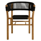 EEI-6811 Vienna Outdoor Patio Teak and Rope Curved-Back Dining Armchairs Set of 2 by Modway