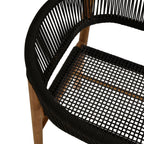 EEI-6811 Vienna Outdoor Patio Teak and Rope Curved-Back Dining Armchairs Set of 2 by Modway