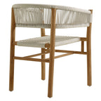 EEI-6811 Vienna Outdoor Patio Teak and Rope Curved-Back Dining Armchairs Set of 2 by Modway