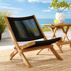 EEI-6808 Vienna Outdoor Patio Teak and Rope Folding Accent Lounge Chair by Modway